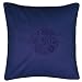Decorative Handmade Navy Blue Cushion Cover / Pillow Sham - Chinese Fortune & Lotus Flower Symbol