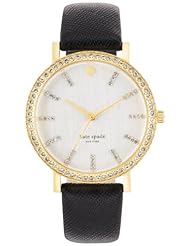 kate spade new york Womens 1YRU0445 Metro Grand Analog Display Japanese Quartz Black Watch