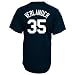 Detroit Tigers Justin Verlander  Full Button Down Synthetic Replica Batting Practice Jersey,Large