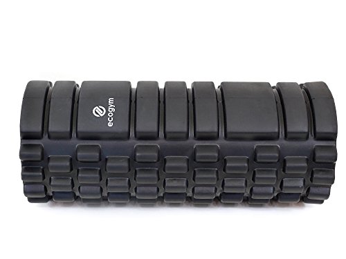 Foam Roller {Black} + FREE EBOOK instructional ECOGYM High Density Roller for Myofascial Trigger Point Release. Rumble Through Your IT Band And Back Muscles. Best Roller For Physical Therapy, Crossfit, And Pilates Exercises. Go Achieve!