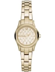 Armani Exchange Three-Hand Stainless Steel - Gold-Tone Mini Womens watch #AX5212