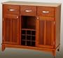 Wine Storage Buffet with Natural Wood Top (Cottage Oak) (35.5"H x 41.75"W x 16"D)