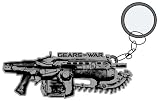 NECA Gears of War Keychain Metal - Lancer