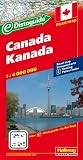 Hallwag Stra&szlig;enkarten, Kanada: Karte mit Distoguide, Reiseinformationen mit Piktogrammen, Sehensw&uuml;rdigkeiten, Nationalparks und Monumenten, States BeeTagg und Index - 1:4 Mio - Hallwag