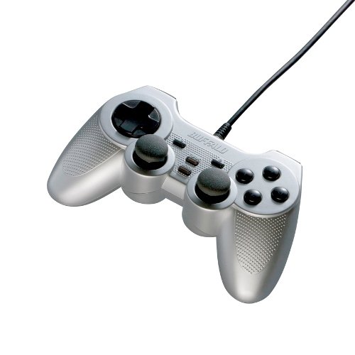 バッファローコクヨサプライ BUFFALO USBゲームパッド 12ボタン デジアナ対応 振動/連射機能 シルバー BSGP1203SV