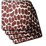Giraffe Print - Set Of 4 Coasters - Soft