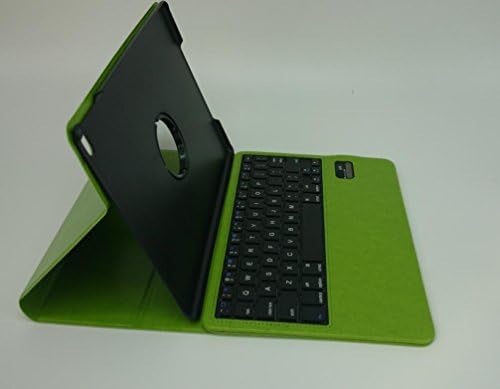 [iPad Air 2/iPad 6 Bluetooth Keyboard Case] LEASUN Ultra thin 360 Degree Rotating Folio PU Leather Adjustable Stand Case With Magnetically Detachable Wireless Bluetooth Keyboard Perfect 2 in 1 - Green