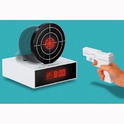 gun target novelty alarm clock gun target novelty alarm clock