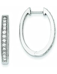 0.5 Carat 14K White Gold Diamond Hinged Earrings