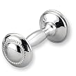 Pewter Dumbbell Beaded Rattle