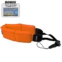 Floating Foam Camera Strap (Orange) For The Canon WP-DC34 (G11), WP-DC28 (G10), WP-DC21 (G9), WP-DC11 (G7), WP-DC35 (S90) Waterproof (Housing) Cases