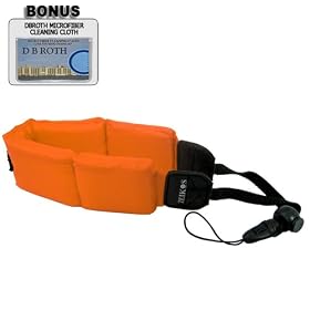 Floating Foam Camera Strap (Orange) For The Panasonic SDR-SW20, SDR-SW21 Waterproof Digital Camcorders