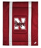 NEBRASKA CORNHUSKERS OFFICIAL LOGO TWIN SIZE JERSEY COMFORTER