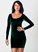 American Apparel Velvet Long Sleeve Mini Dress Large-Green