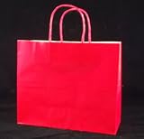 Bulk All Occasion Solid Color Paper Handle Gift Bags, Red, 10 Wide x 8.375 High x 4 Deep, Case of 72 Bags