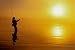 Fly-fishing at Dawn on 108 Mile Lake, British Columbia, Canada. - 36W x 24H - Peel and Stick Wall Decal by Wallmonkeys