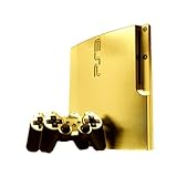 Sony PlayStation 3 Slim Skin - NEW - BRUSHED GOLD system skins faceplate decal mod