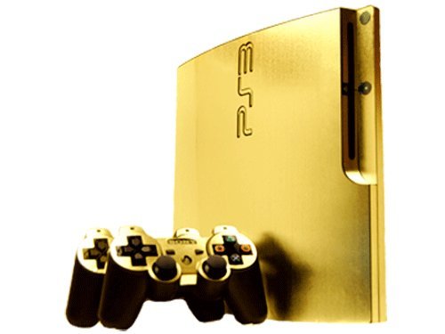 Sony PlayStation 3 Slim Skin (PS3 Slim) - NEW - BRUSHED GOLD system skins faceplate decal mod Sony PlayStation 3 Slim Skin (PS3 Slim) - NEW - BRUSHED GOLD system skins faceplate decal mod