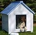 New Age Pet All-Weather Insulated Dog Bunk House, White/Blue, Large, For Pets up to 120 Pounds