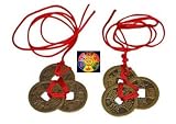 Chinese Feng Shui Coins for Wealth and Success, Two Sets and a free Copyrighted Buddha Eye Magnet