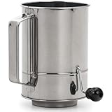 RSVP Endurance Stainless Steel 5 Cup Crank Style Flour Sifter