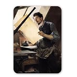 Felicien Rops (1833-98) in his studio (oil.. - Mouse Mat Art247 Highest Quality Natural Rubber Mouse Mats - Mouse Mat