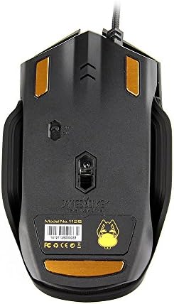 TGOGO James Donkey 112S Adjustable 1000/1600/2000 DPI LED Breath Light 6400 FPS Optical Wired Gaming Photoelectric Mouse with Power-off Memory Function [Red Dot Design Award Team Designed] Black
