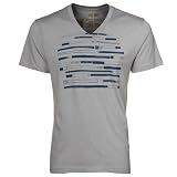RVCA Strip Bars Gray V-neck T-shirt