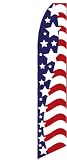 Red White Blue Stars & Stripes Swooper Feather Flag