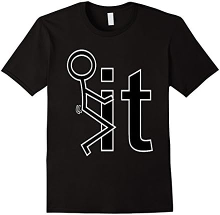 Men's Fck it stic-ker shirt-fck it shirt 2XL Black