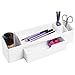 iDesign Med+ Storage Box Organizer for Thermometers, Medical Supplies, Makeup, Cotton Balls - White