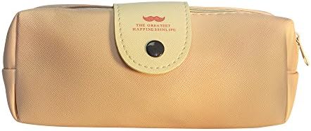 Joytutu High Capacity Pure Color Pencil Pouch Multiple Use Pencil Case with Button Closure (Pink)