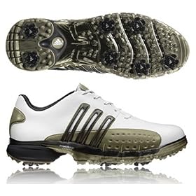 Click here to buy Adidas 2008 Mens Powerband Golf Shoe - Running White Titan Metallic Black - 737853 by adidas.