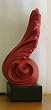 Red Scrolled Decorative Doorstop Statuary