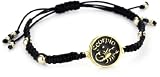 Blee Inara Scorpio Black Enamel Horoscope Adjustable Macramé Bracelet