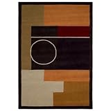 Acura Rugs CT-121 Contempo Wool Multi / Black Contemporary Rug Size: 8' x 10'6