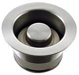 Waste Maid CSFS-SN-93 Mr. Scrappy Custom Color Brass Sink Flange/Stopper Set, Satin Nickel