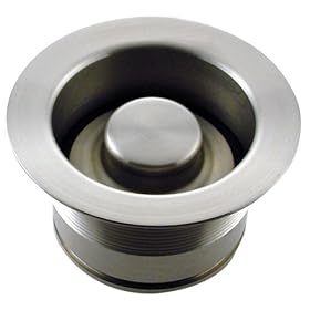 Waste Maid CSFS-SN-93 Mr. Scrappy Custom Color Brass Sink Flange/Stopper Set, Satin Nickel