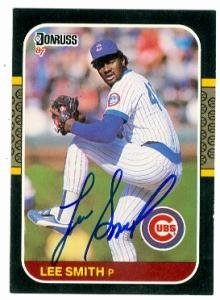 Lee Smith Autographed/Hand Signed baseball card (Chicago Cubs) 1987 Donruss #292
