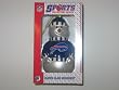 BUFFALO BILLS 6" tall and 3" wide Blown Glass Snowman CHRISTMAS ORNAMENT