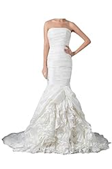 Taffeta Natural   Waistline Pleated  Mermaid Evening Dress/Wedding Dress  With Ruffles