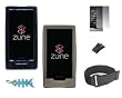 6 in 1 Accessory Combo for Microsoft Zune HD 16GB / 32GB Series: Includes Clear Crystal Snap On Hard Case + Smoke Silicone Skin Case + Screen Protector + Black Belt Clip + Armband + Light Blue Fishbone Style Keychain