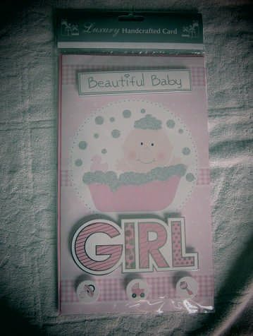 Luxury Handcrafted Card 5235-c to Congratulate for a Beautiful Baby Girl