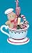Gingerbread Kisses Cookie Boy with Candy Canes Coffee Cup Christmas Ornament
