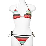 Protest Triangelbikini, gestreift/rose