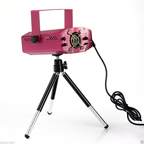 SBXDIO® Mini Portable LED Red&Green Projector Stage light Lighting Auto strobe,Voice-activated Version with tripod Adjustment Perfect for Disco, Ballroom, KTV room, Bars, Stage and Party