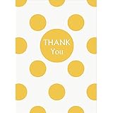 Yellow Polka Dot Thank You Notes, 8ct