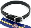 Hamilton 1/2" x 16" Creased Black Leather Dog Collar