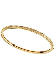 1/3 ct tw Stackable Diamond Bangle Bracelet in 14k Yellow Gold