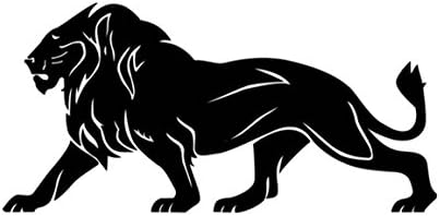 PUSH CART Lion Decal Sticker for Car Body, Window, Motorcycle,Mirror (black)